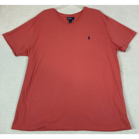Polo‎ Ralph Lauren Men Short Sleeve Crew Neck Orange T-Shirt Size XL - Picture 1 of 16